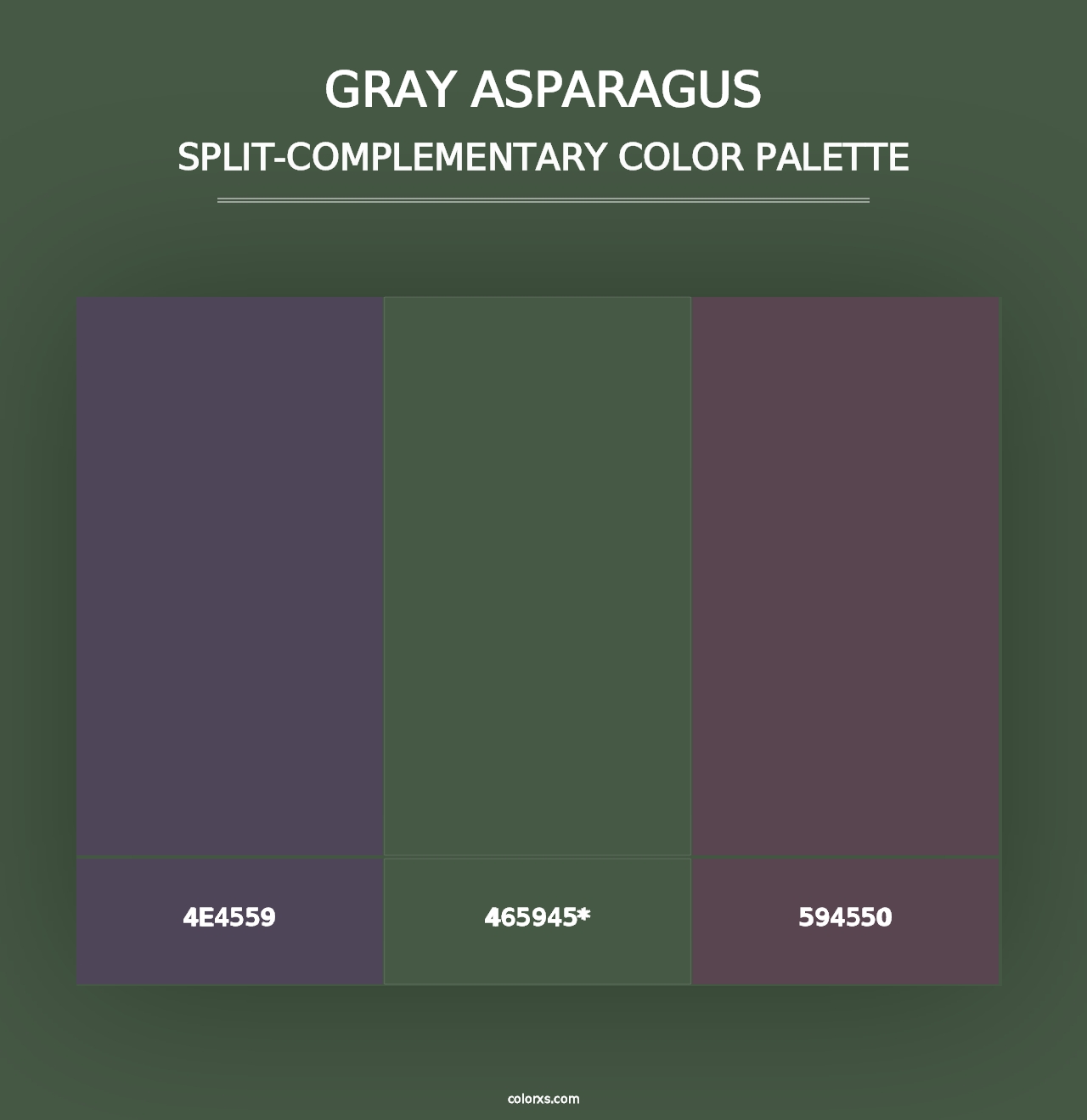 Gray Asparagus - Split-Complementary Color Palette