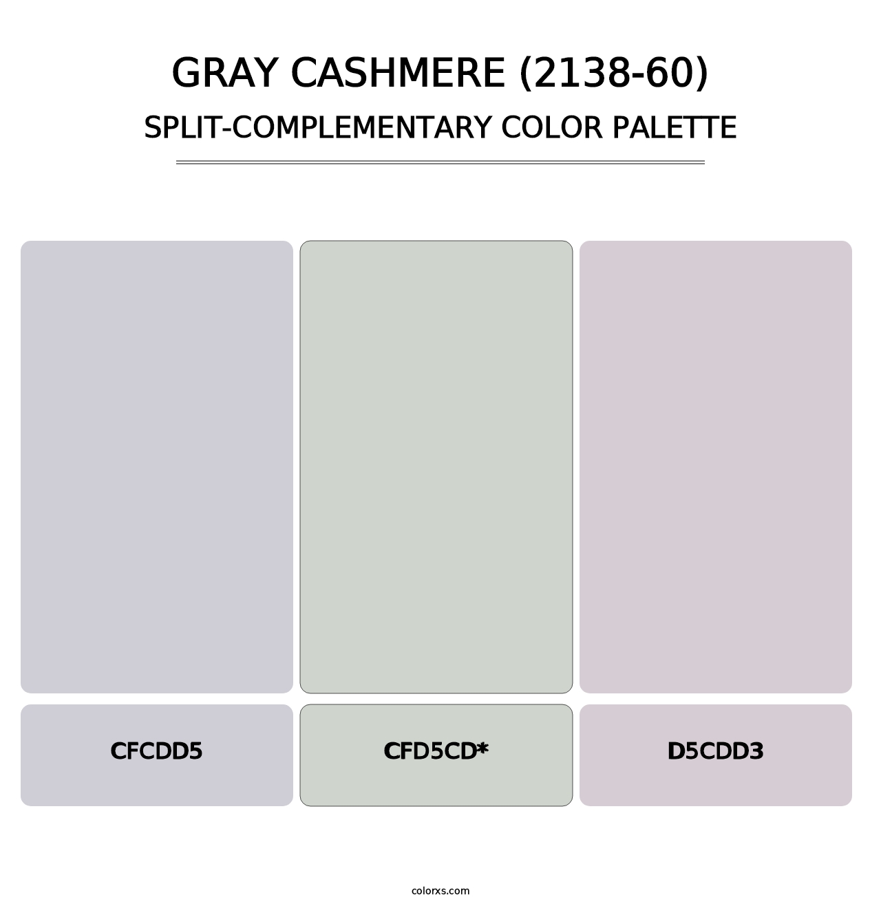 Gray Cashmere (2138-60) - Split-Complementary Color Palette