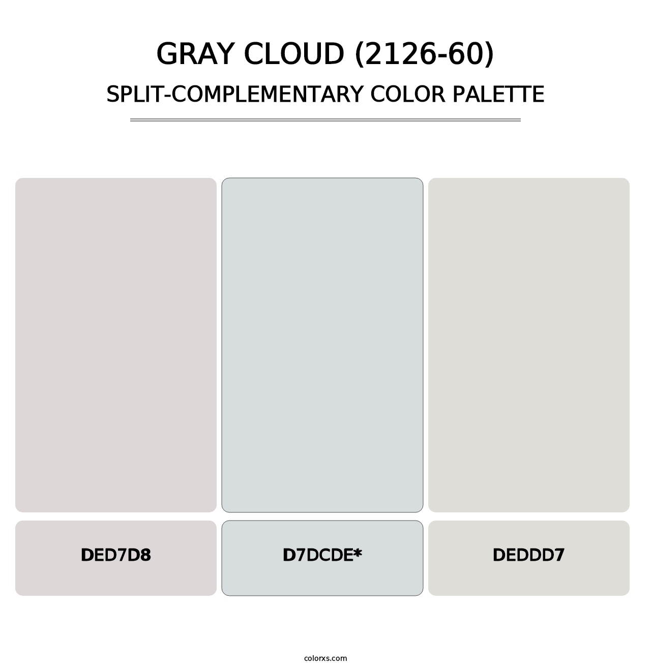 Gray Cloud (2126-60) - Split-Complementary Color Palette