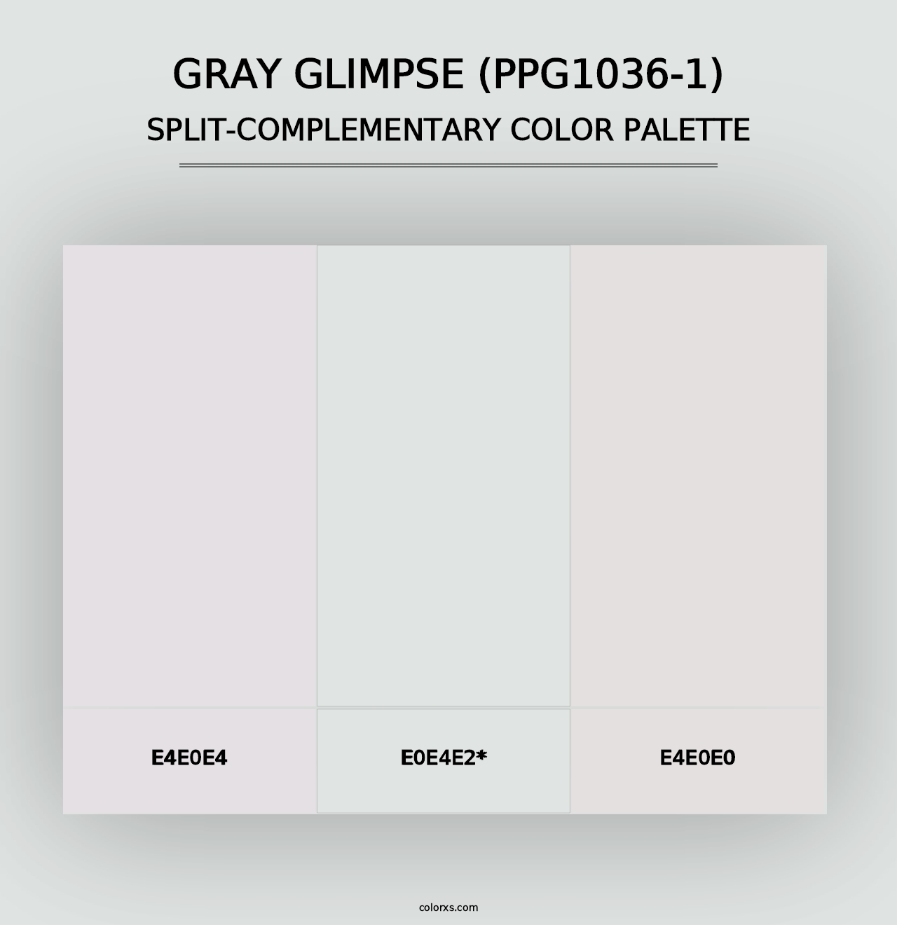 Gray Glimpse (PPG1036-1) - Split-Complementary Color Palette