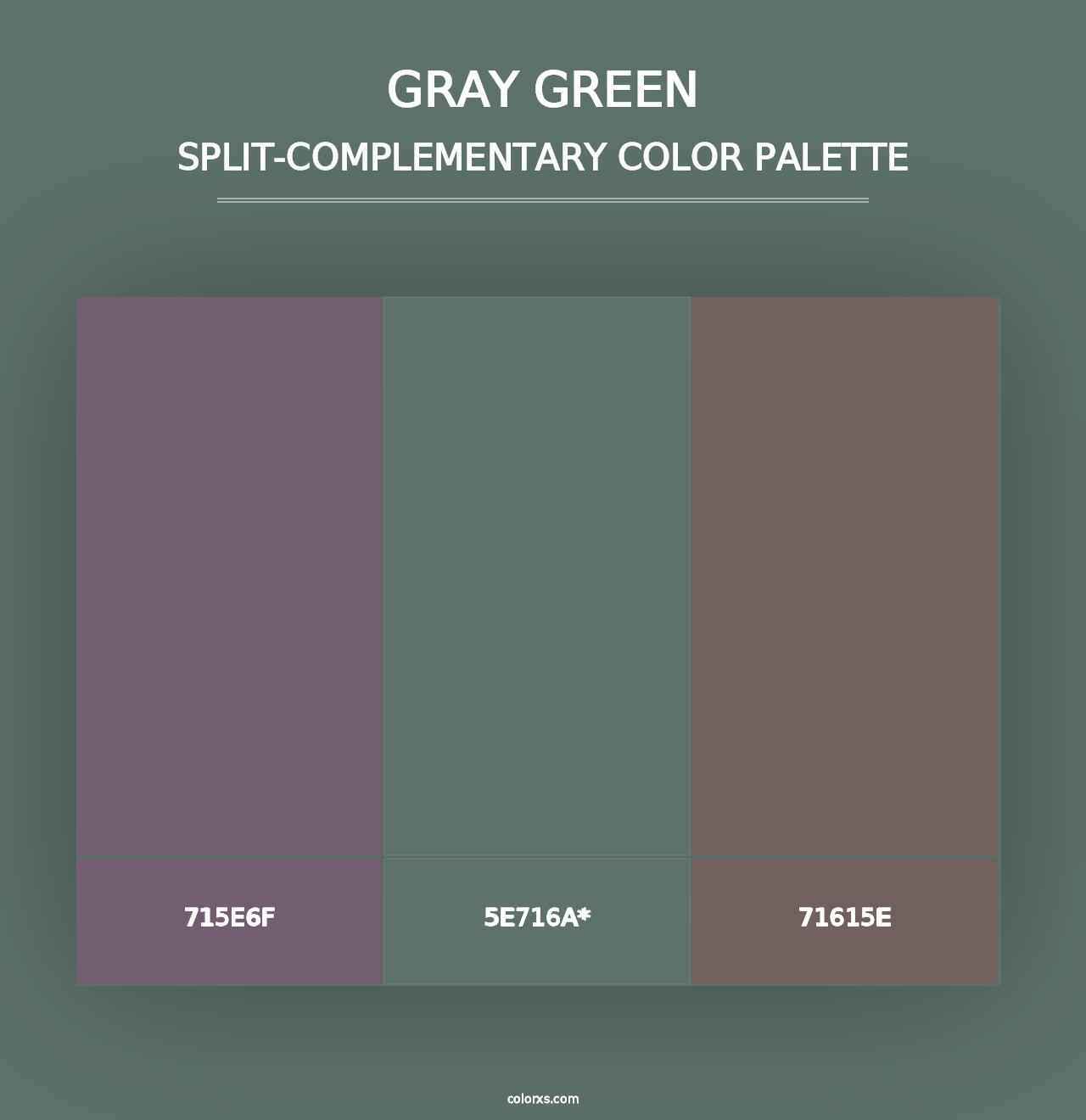 Gray Green - Split-Complementary Color Palette