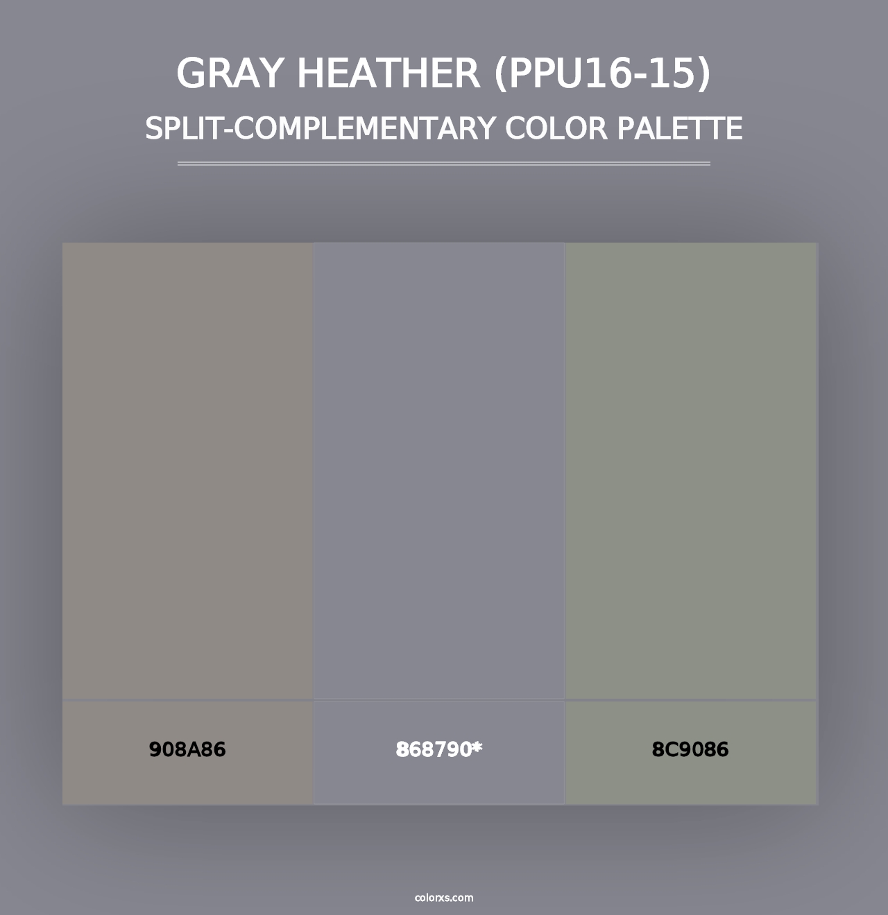 Gray Heather (PPU16-15) - Split-Complementary Color Palette