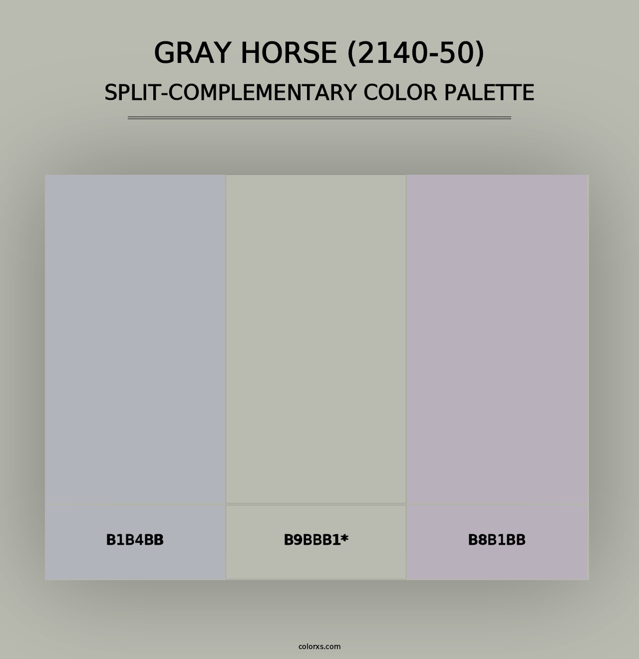 Gray Horse (2140-50) - Split-Complementary Color Palette