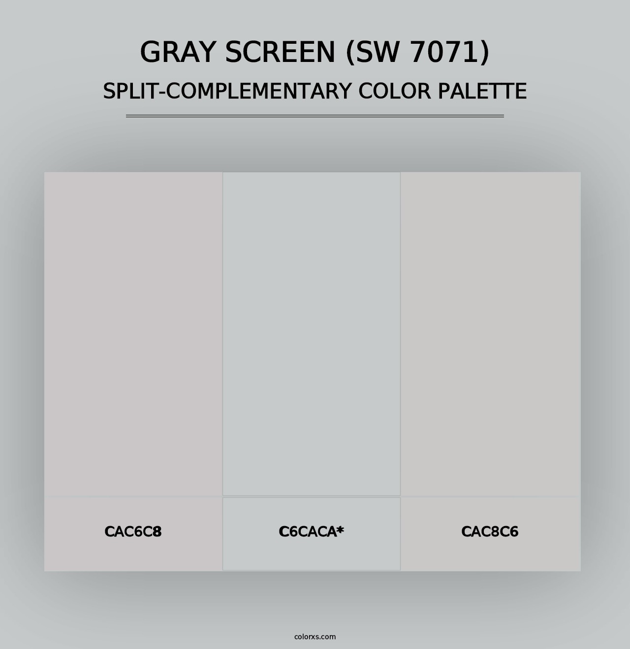 Gray Screen (SW 7071) - Split-Complementary Color Palette