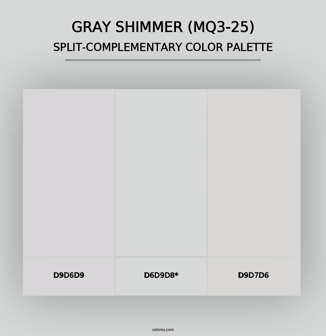 Gray Shimmer (MQ3-25) - Split-Complementary Color Palette