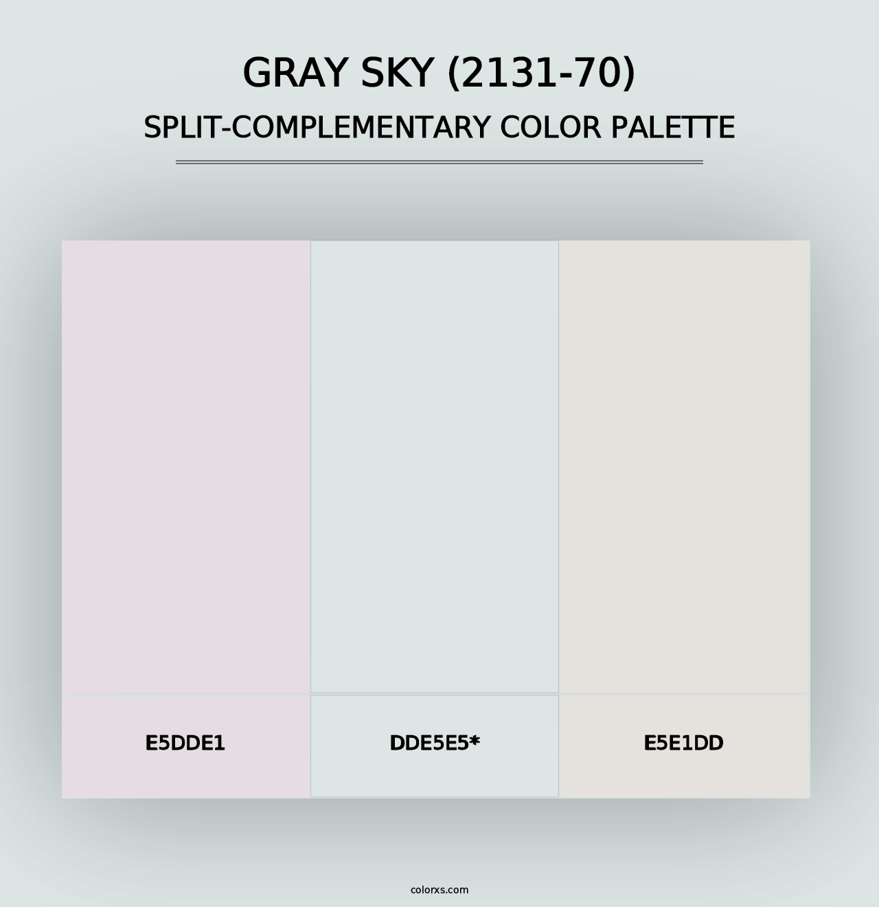 Gray Sky (2131-70) - Split-Complementary Color Palette