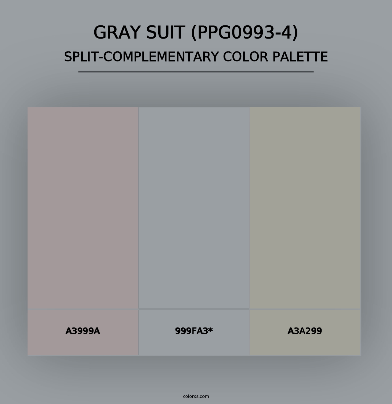 Gray Suit (PPG0993-4) - Split-Complementary Color Palette