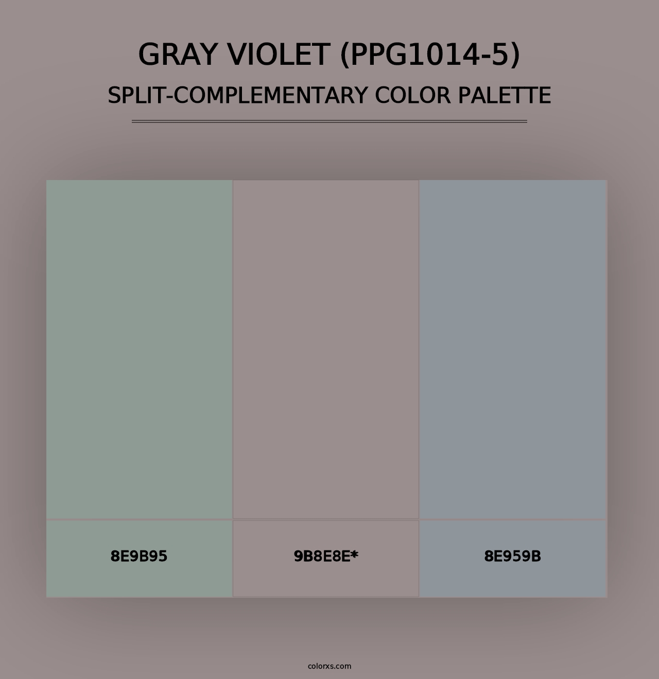 Gray Violet (PPG1014-5) - Split-Complementary Color Palette