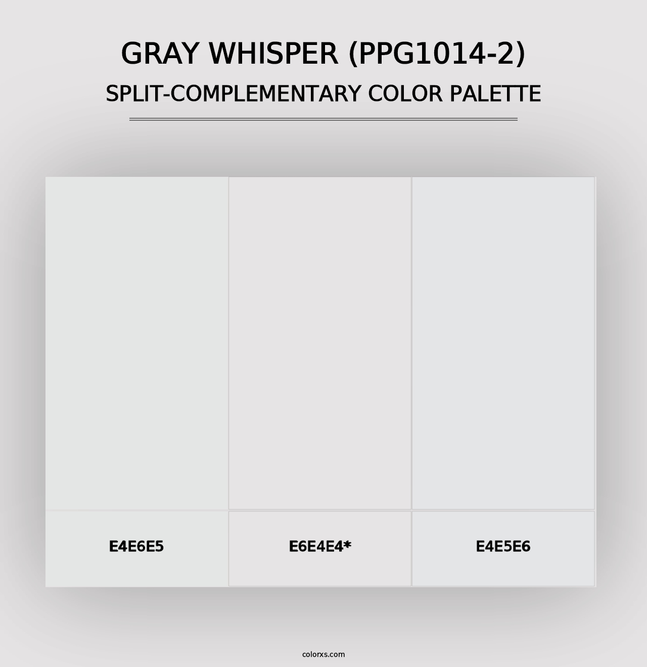 Gray Whisper (PPG1014-2) - Split-Complementary Color Palette