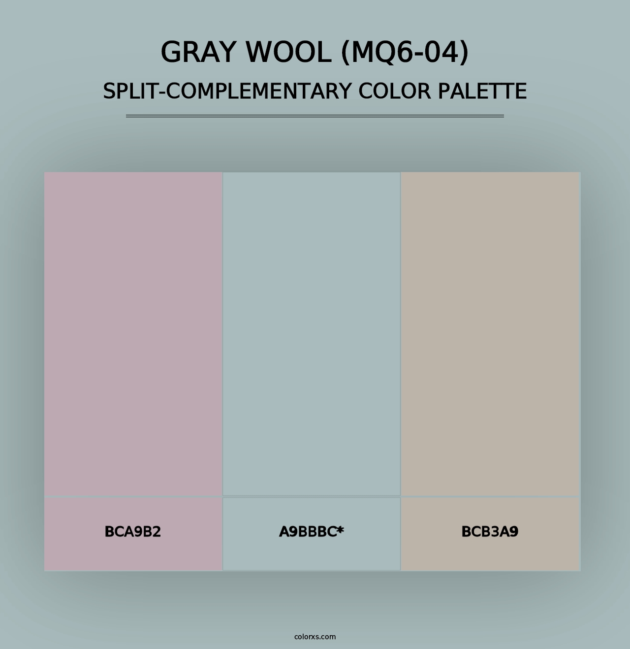 Gray Wool (MQ6-04) - Split-Complementary Color Palette