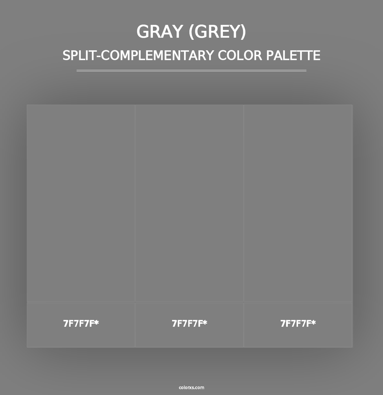 Gray (Grey) - Split-Complementary Color Palette