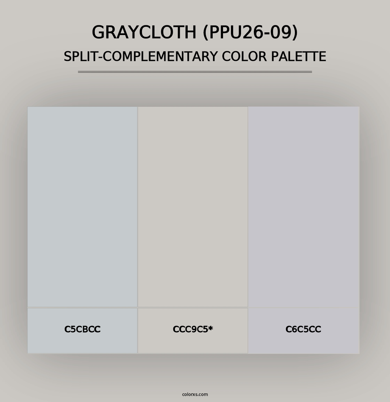 Graycloth (PPU26-09) - Split-Complementary Color Palette