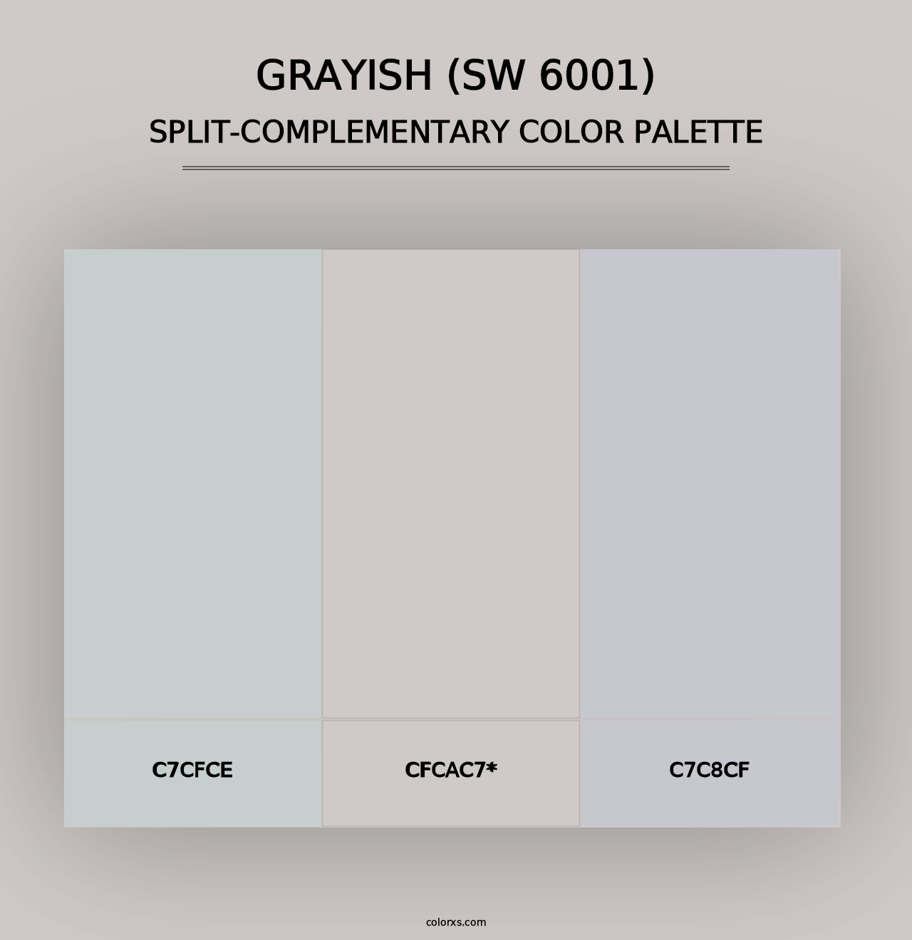 Grayish (SW 6001) - Split-Complementary Color Palette