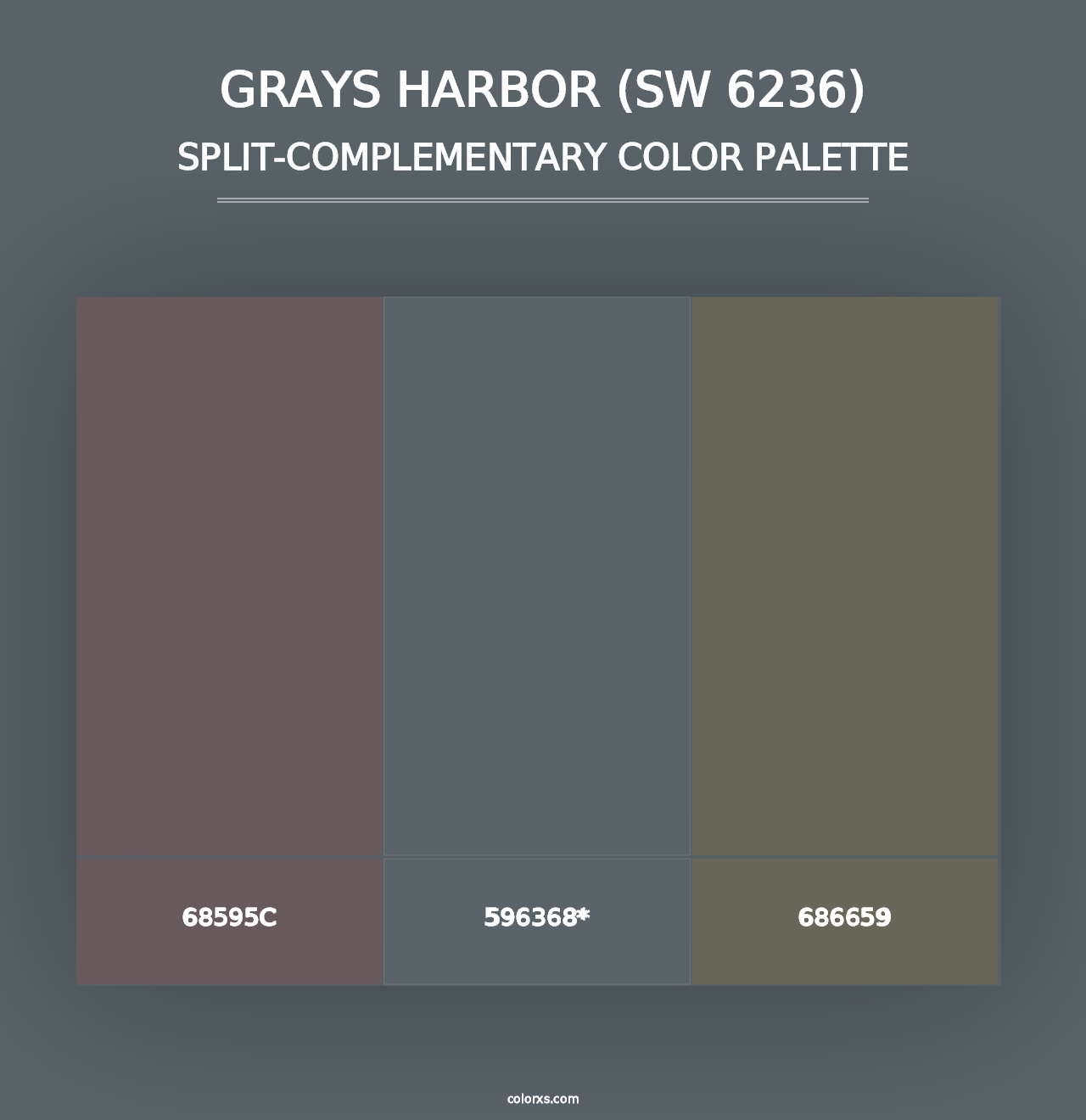 Grays Harbor (SW 6236) - Split-Complementary Color Palette