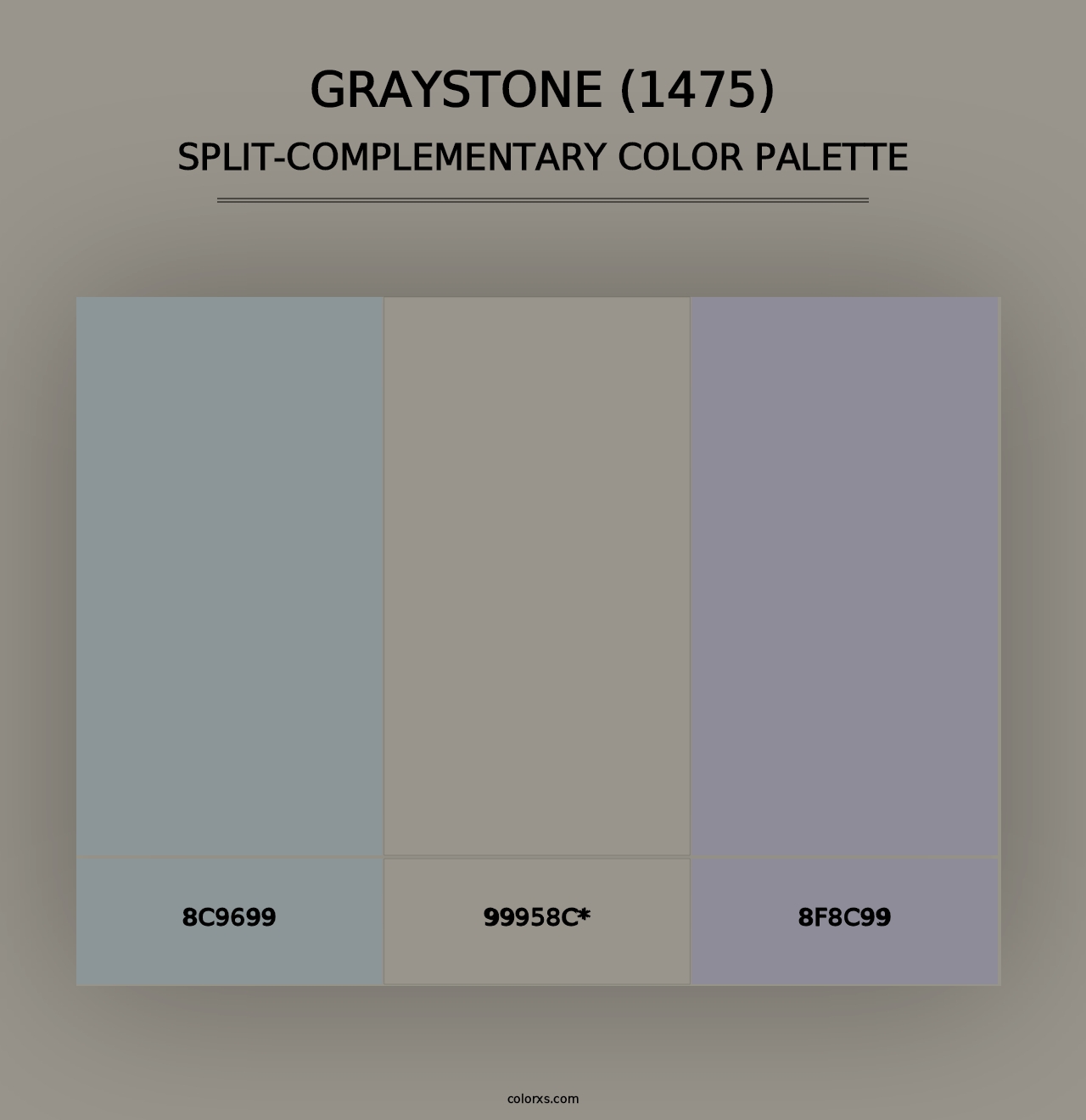 Graystone (1475) - Split-Complementary Color Palette