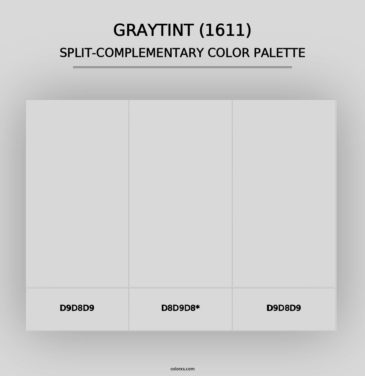 Graytint (1611) - Split-Complementary Color Palette