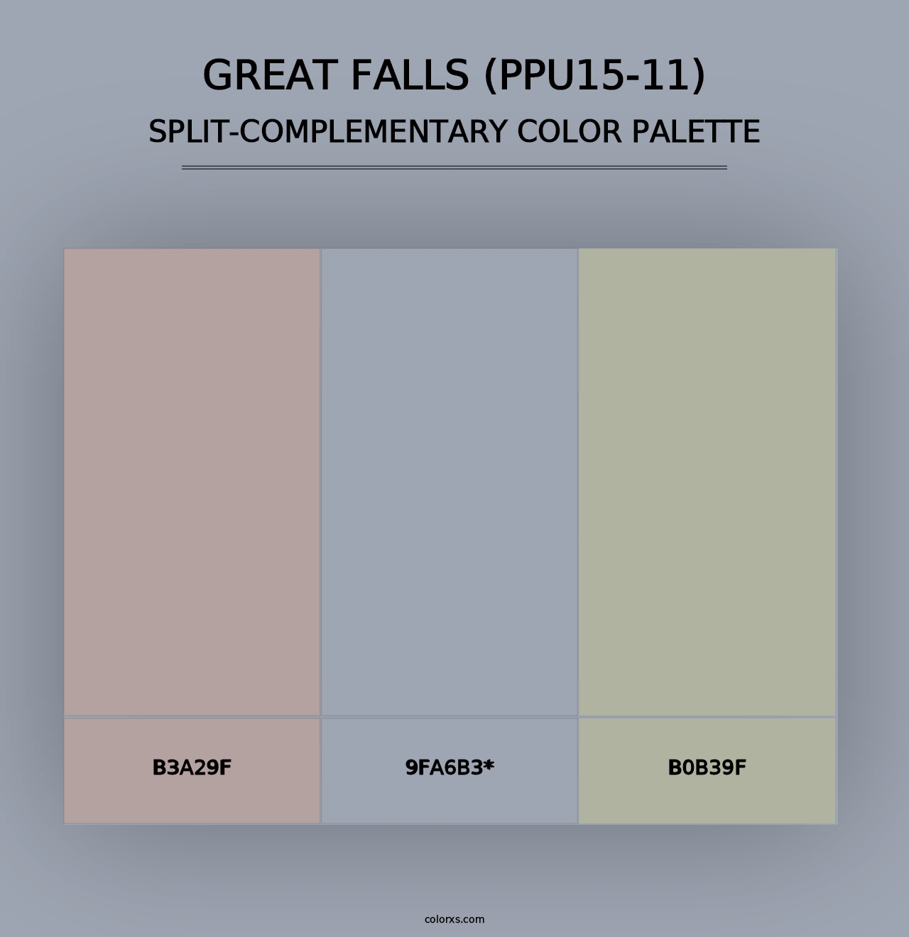 Great Falls (PPU15-11) - Split-Complementary Color Palette