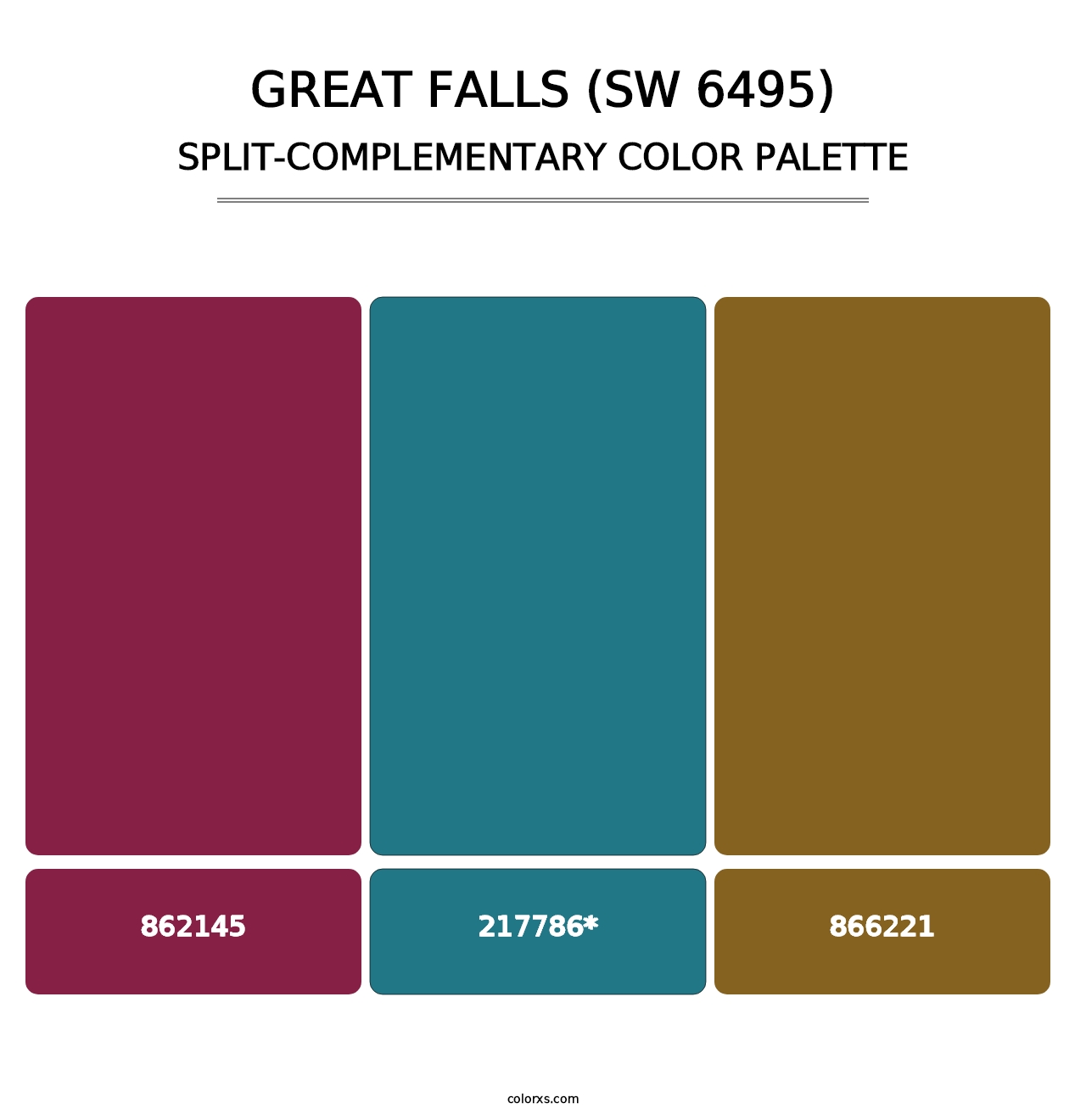 Great Falls (SW 6495) - Split-Complementary Color Palette