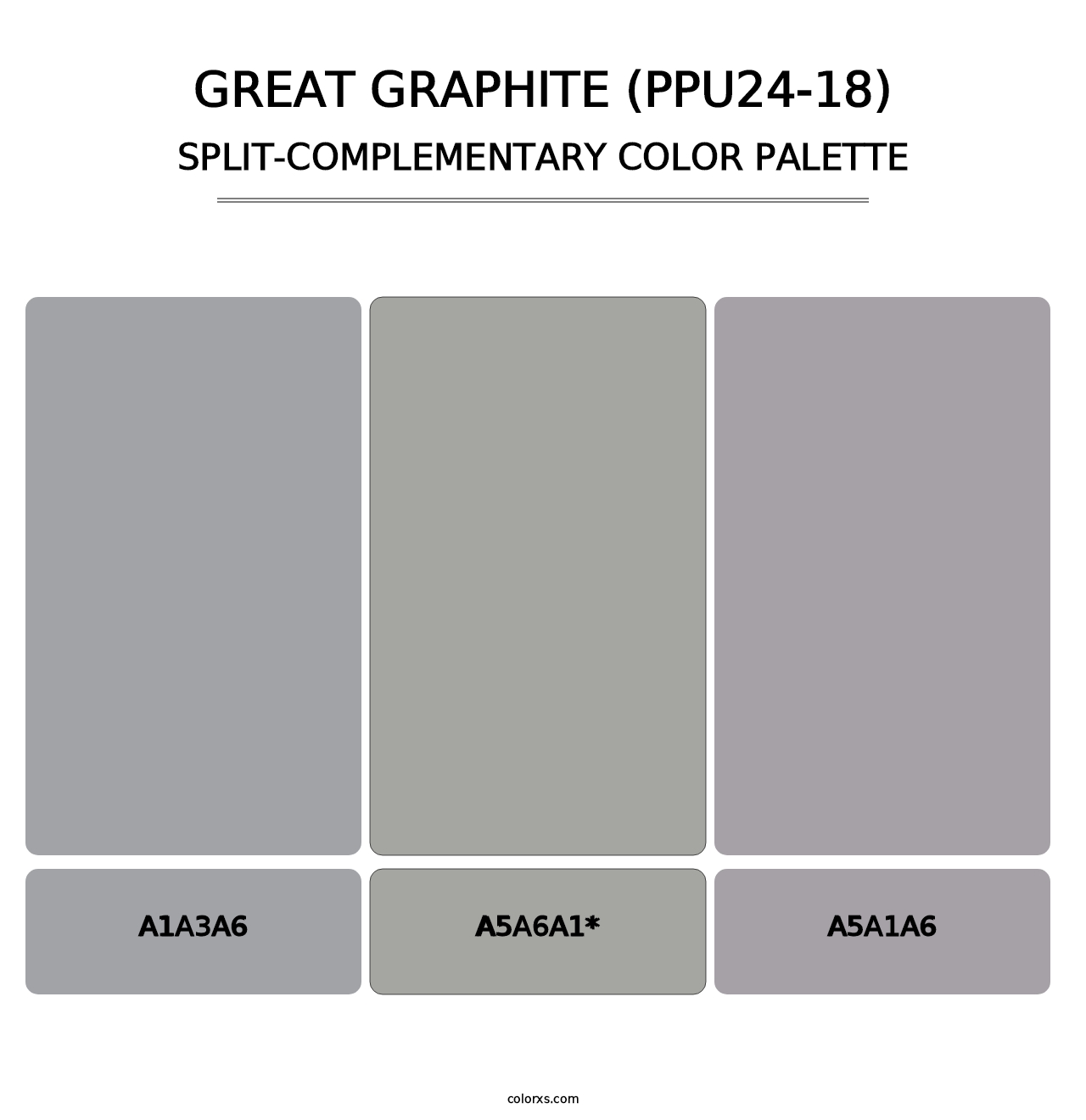 Great Graphite (PPU24-18) - Split-Complementary Color Palette