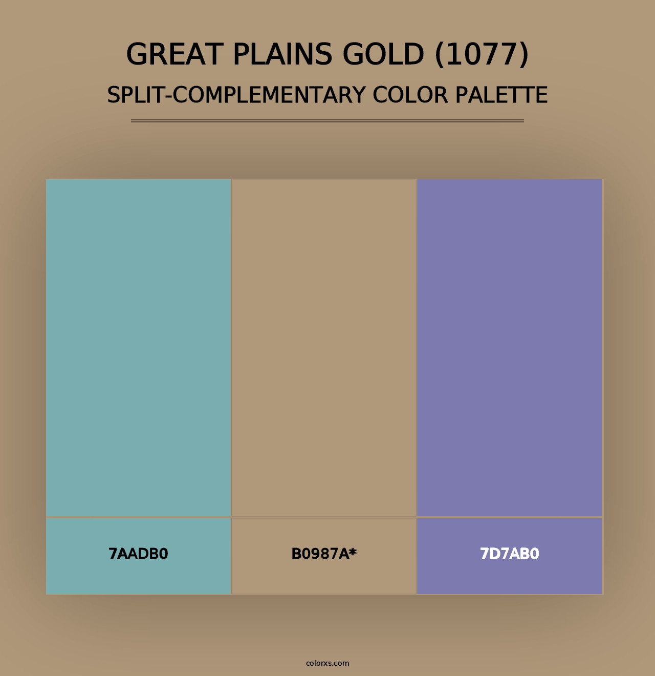 Great Plains Gold (1077) - Split-Complementary Color Palette