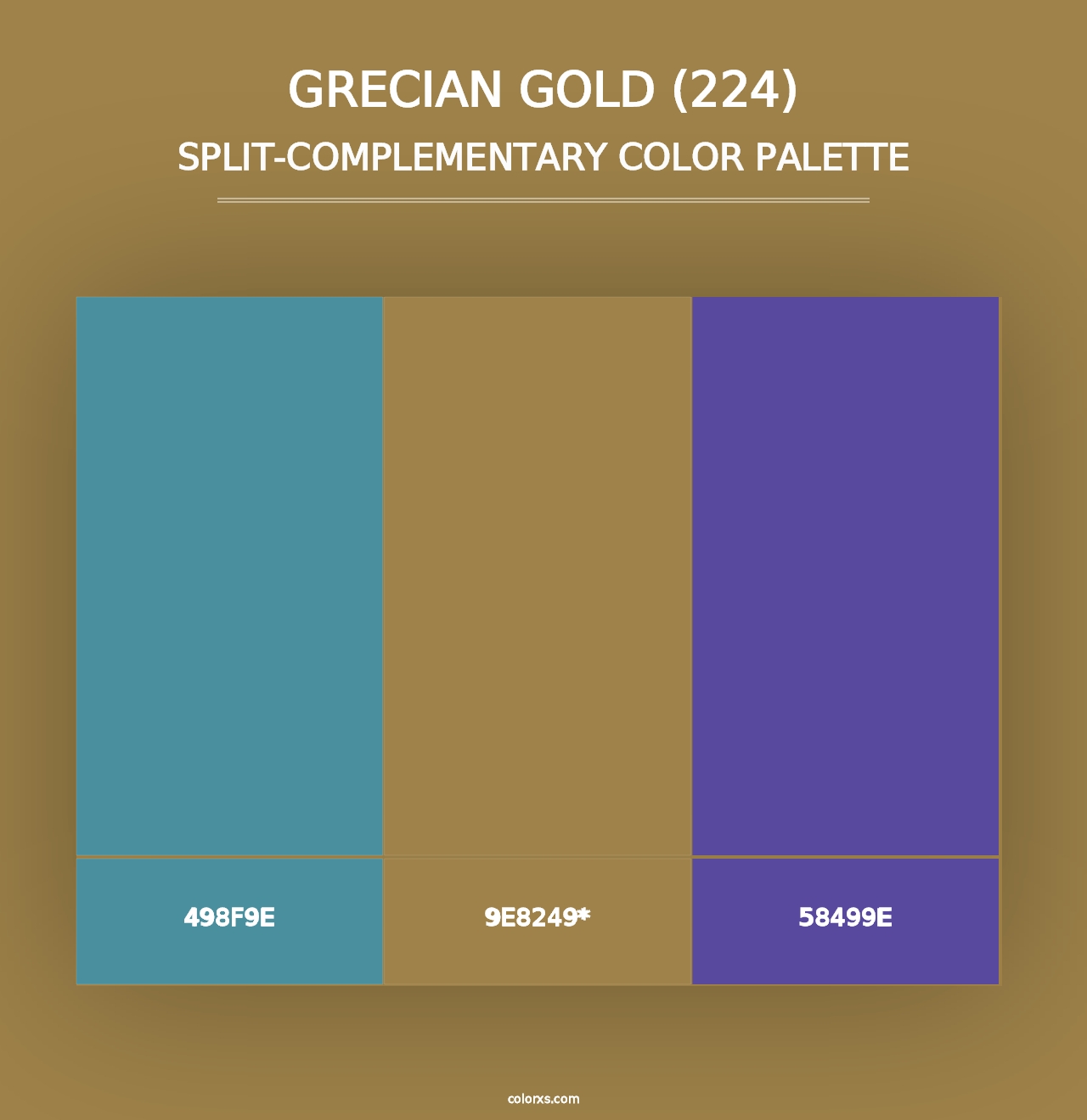 Grecian Gold (224) - Split-Complementary Color Palette