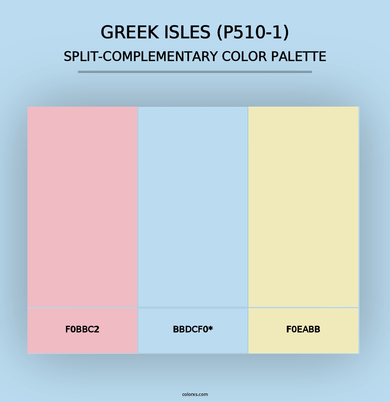 Greek Isles (P510-1) - Split-Complementary Color Palette