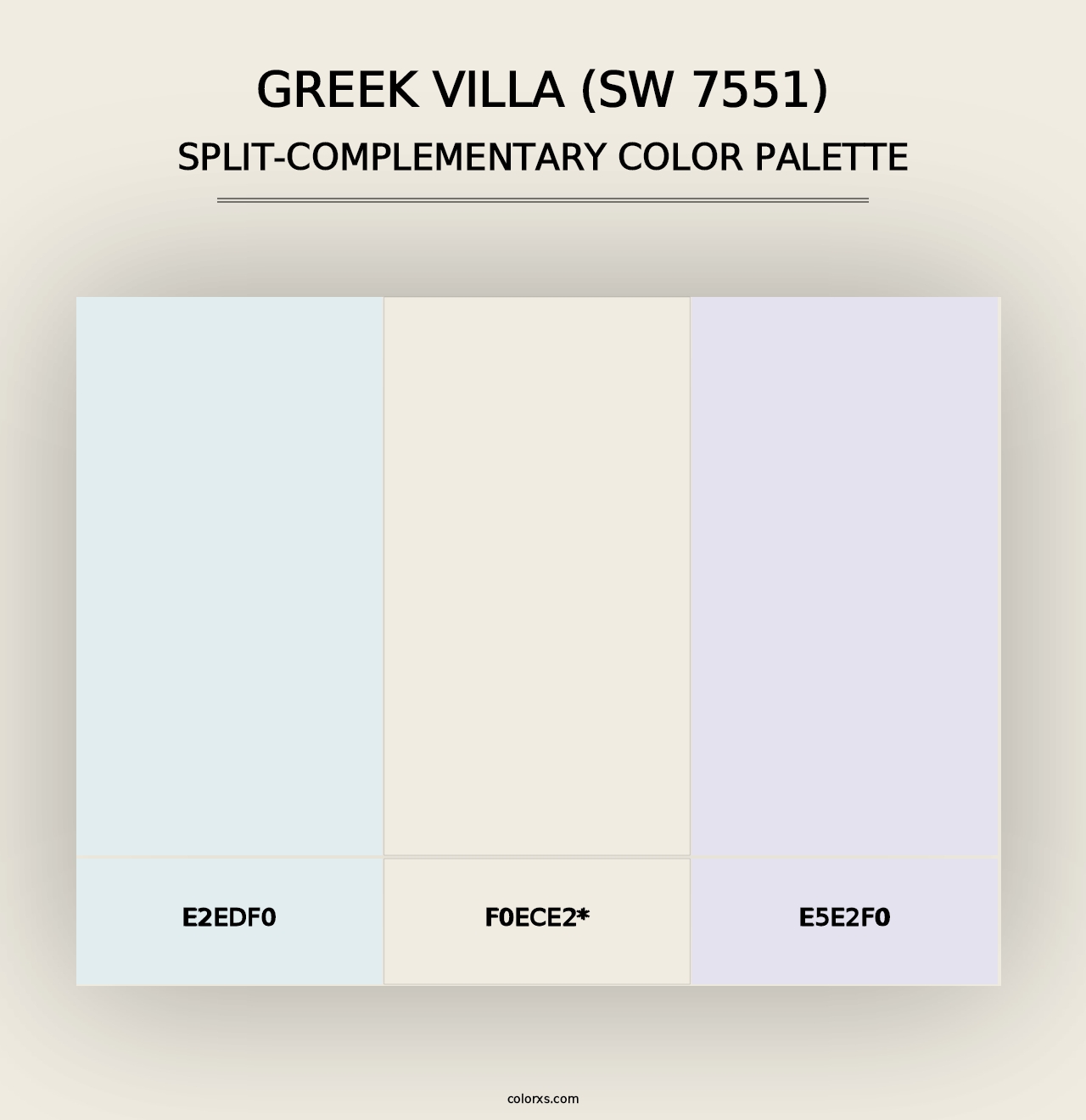 Greek Villa (SW 7551) - Split-Complementary Color Palette