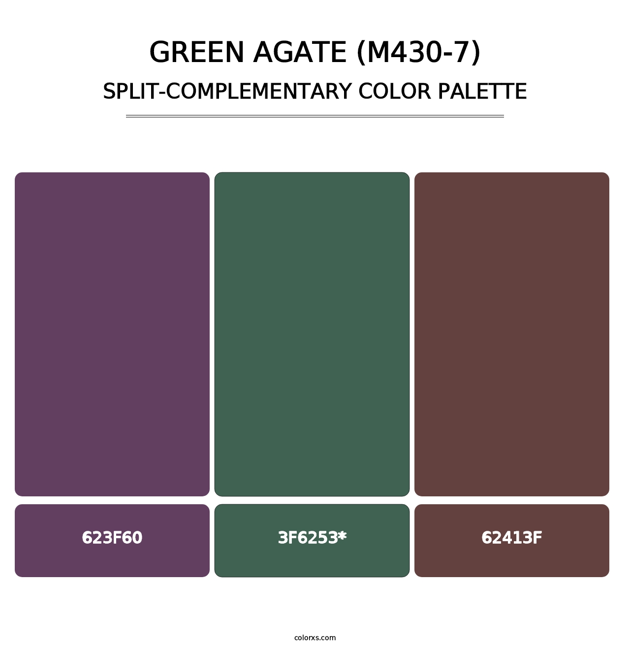 Green Agate (M430-7) - Split-Complementary Color Palette