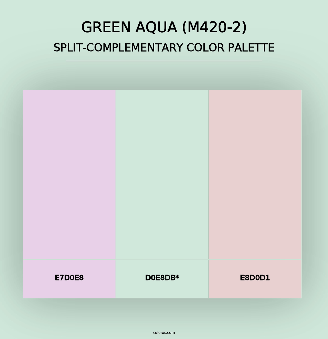 Green Aqua (M420-2) - Split-Complementary Color Palette