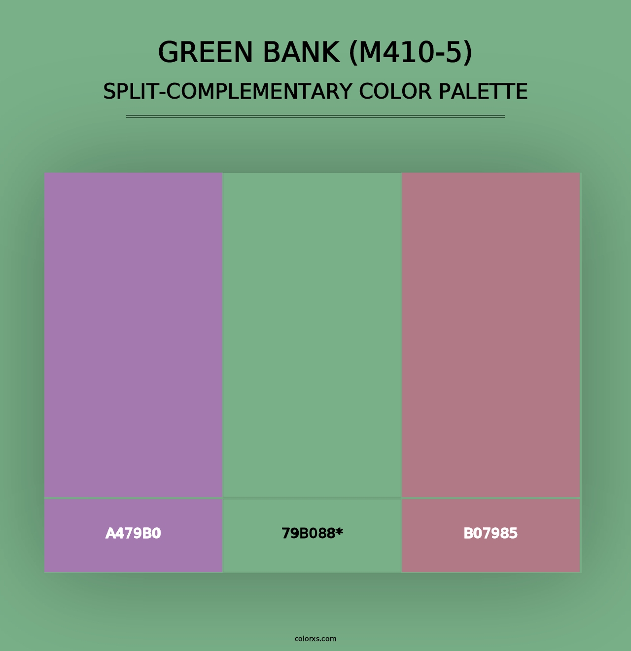 Green Bank (M410-5) - Split-Complementary Color Palette