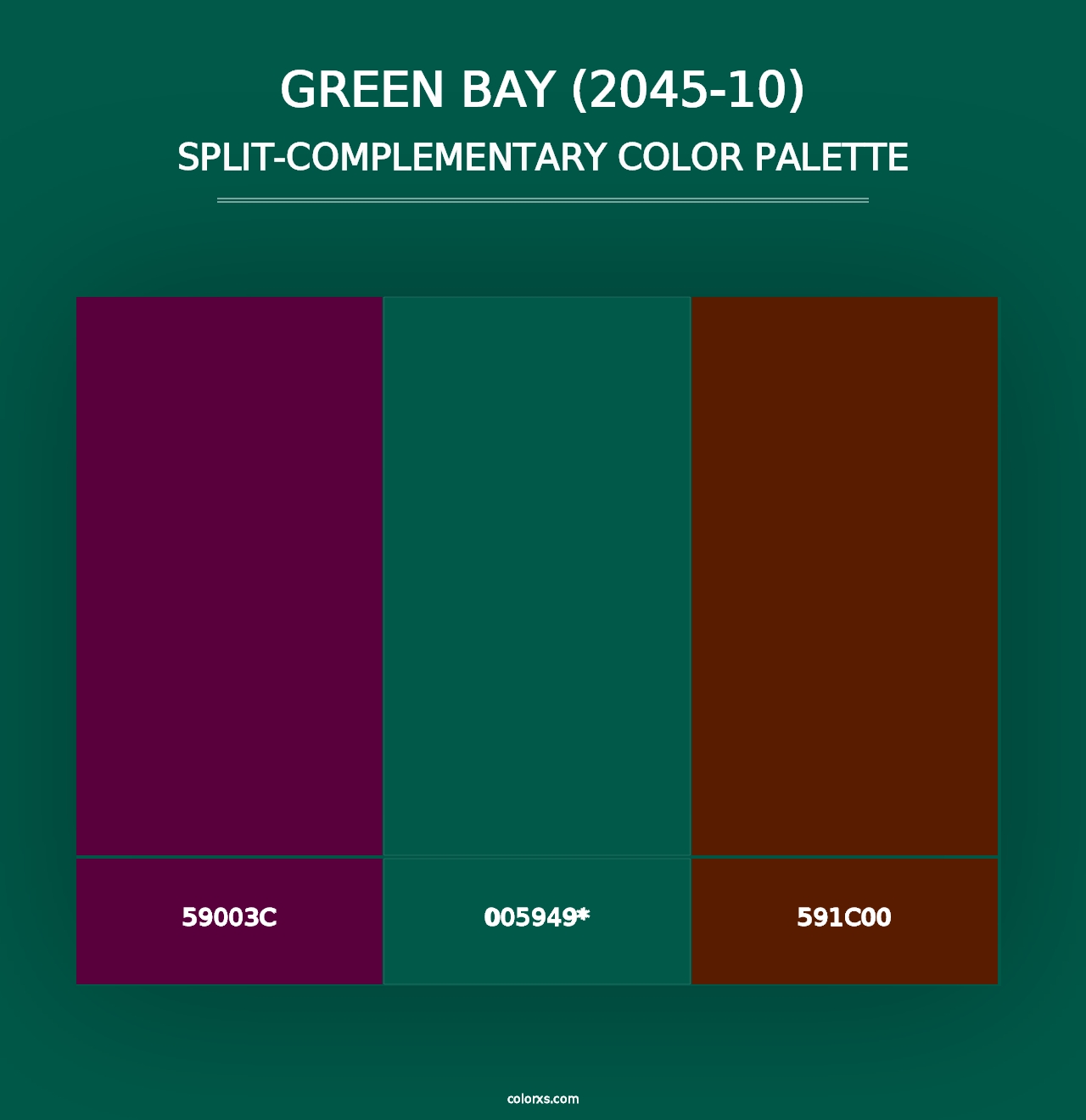 Green Bay (2045-10) - Split-Complementary Color Palette