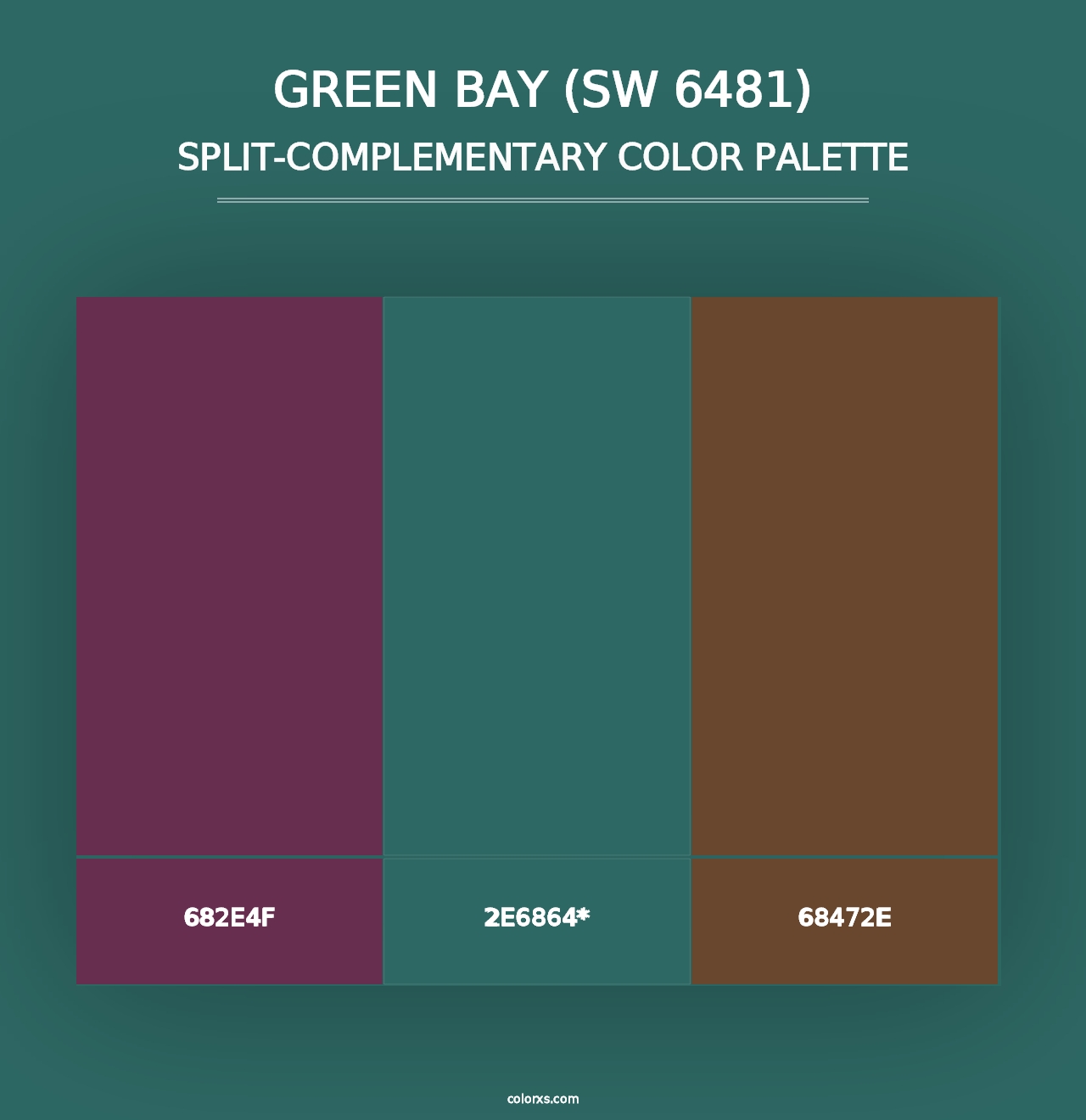 Green Bay (SW 6481) - Split-Complementary Color Palette