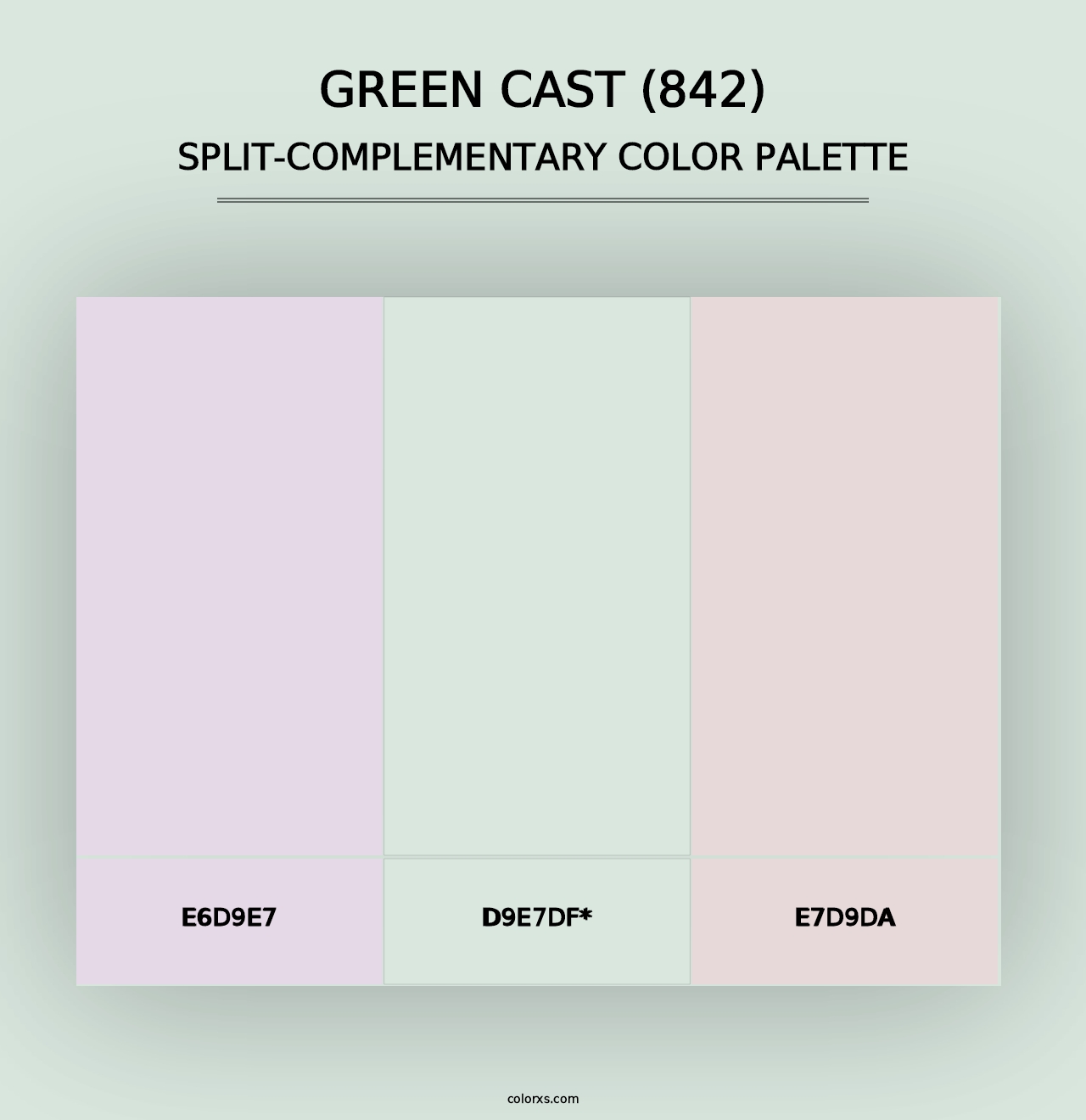 Green Cast (842) - Split-Complementary Color Palette