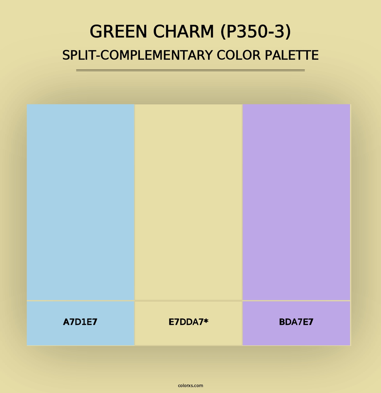 Green Charm (P350-3) - Split-Complementary Color Palette