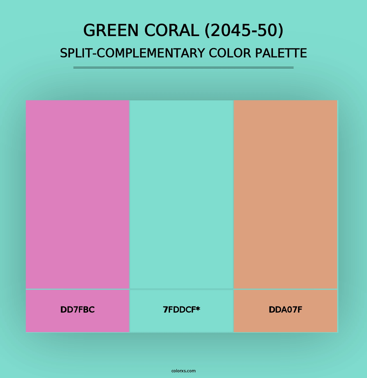 Green Coral (2045-50) - Split-Complementary Color Palette