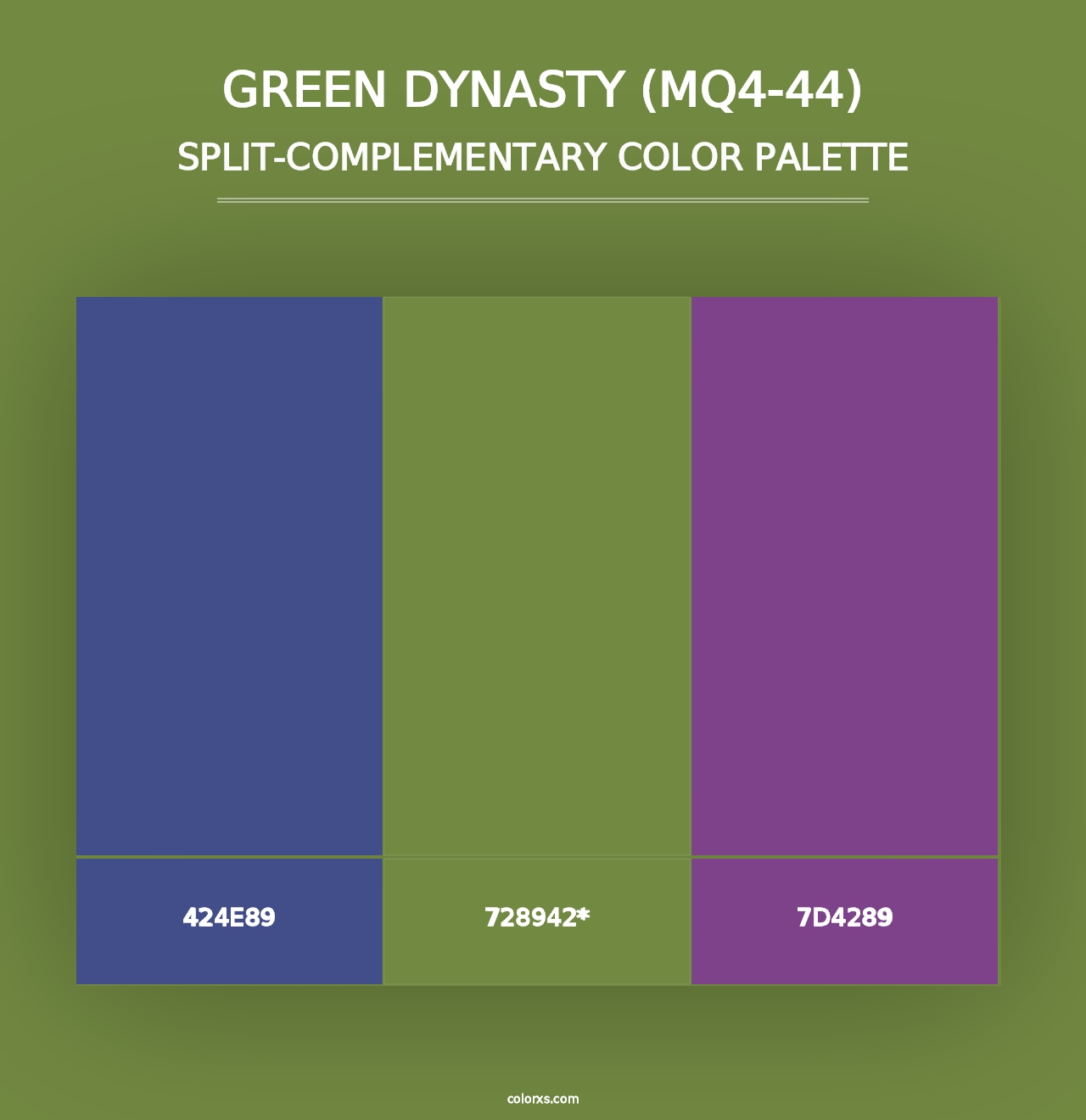 Green Dynasty (MQ4-44) - Split-Complementary Color Palette