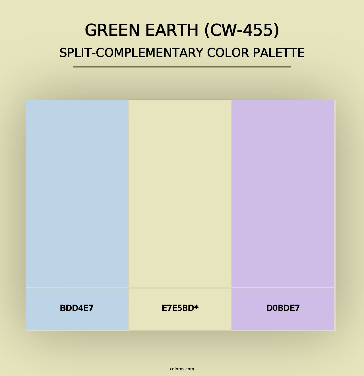 Green Earth (CW-455) - Split-Complementary Color Palette