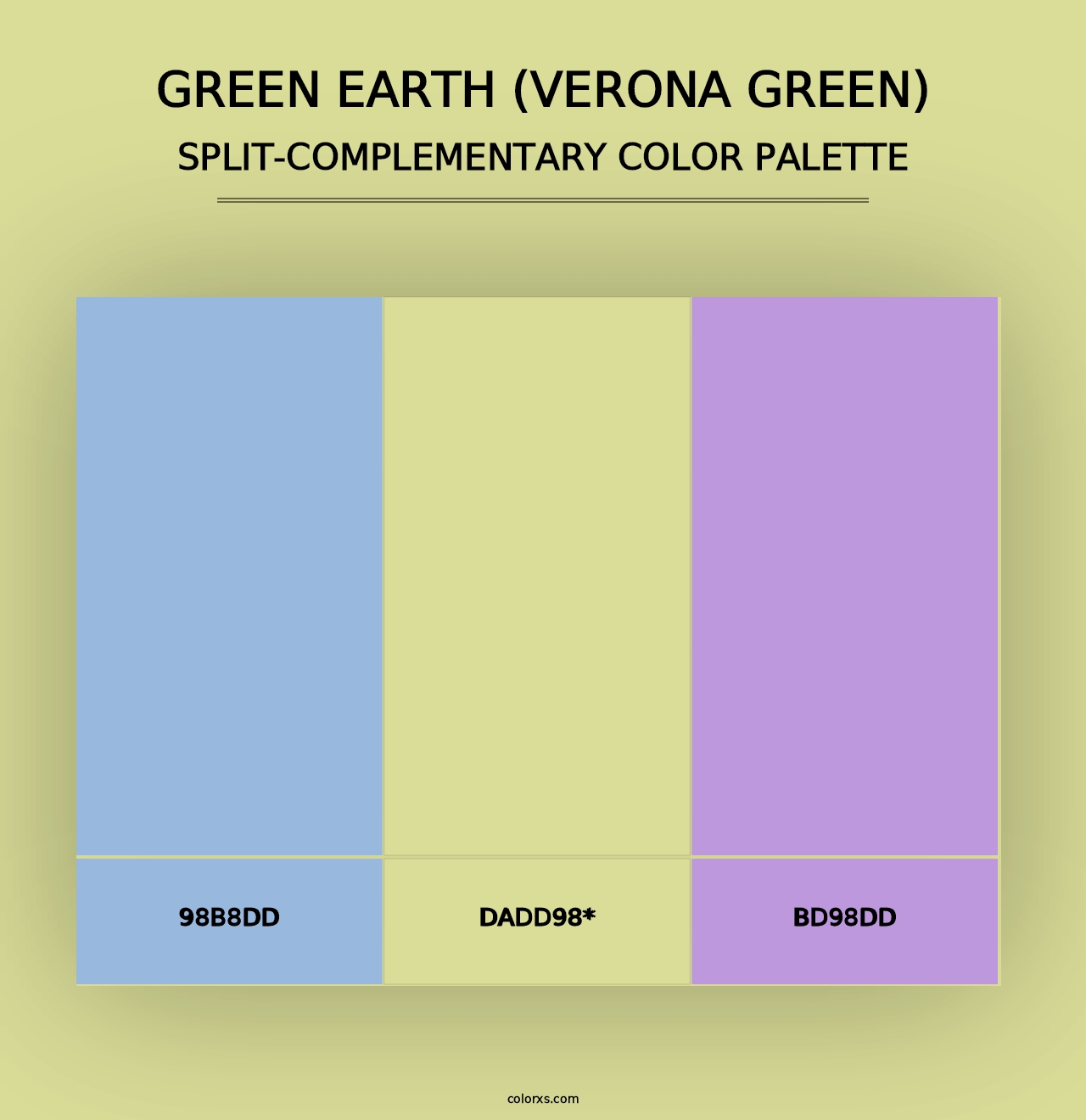 Green Earth (Verona Green) - Split-Complementary Color Palette