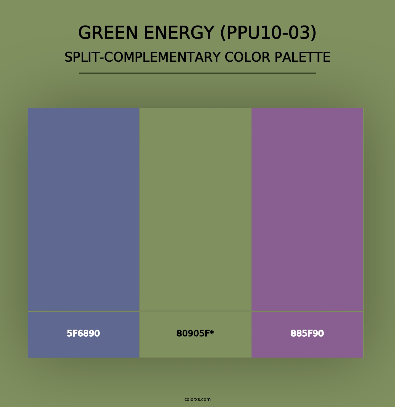 Green Energy (PPU10-03) - Split-Complementary Color Palette