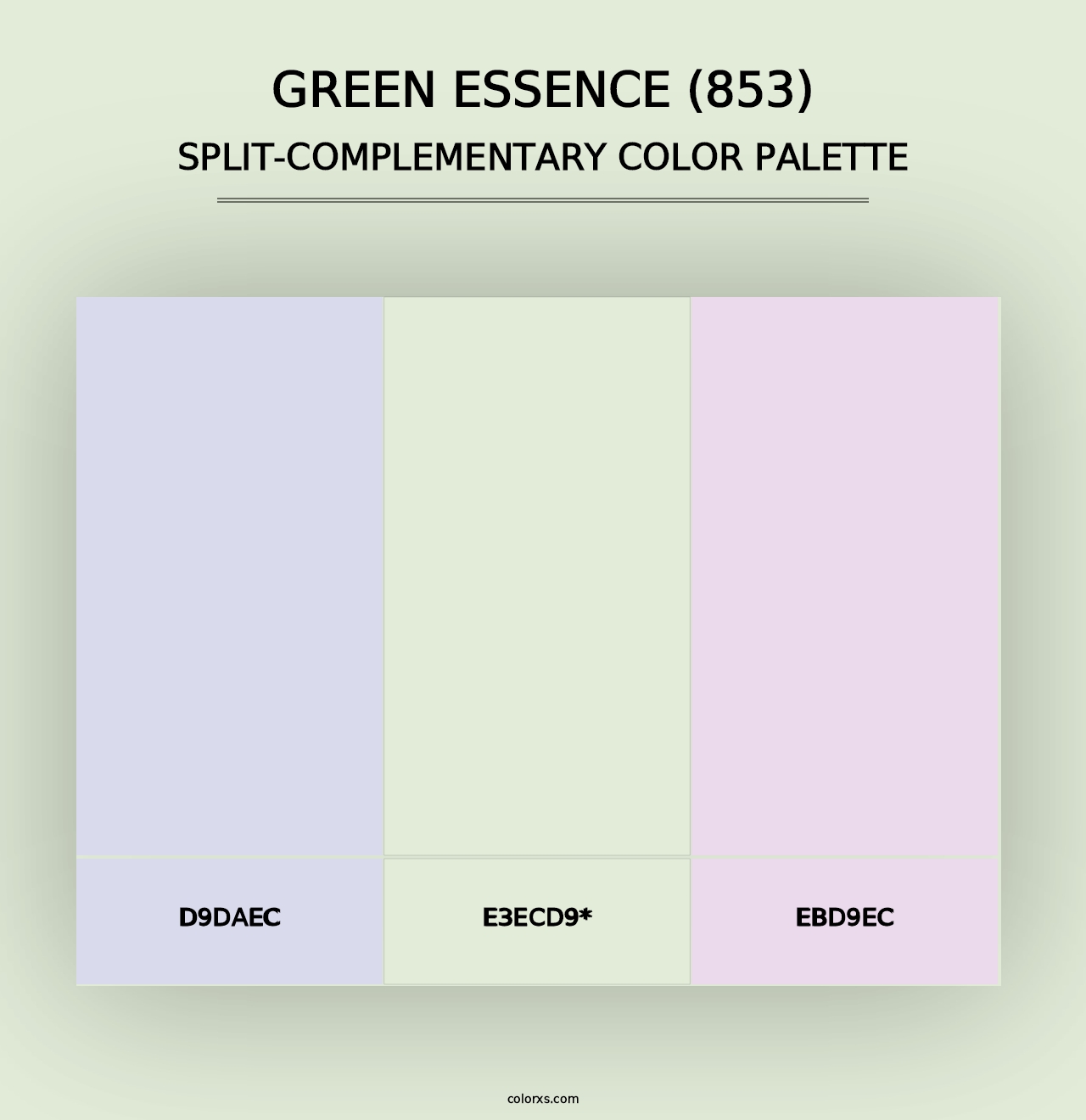 Green Essence (853) - Split-Complementary Color Palette