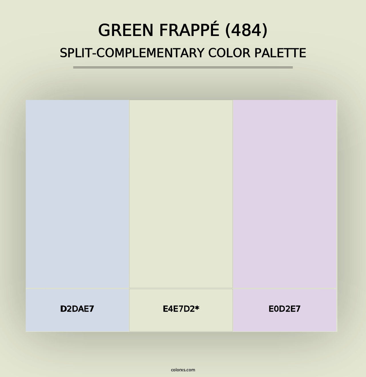 Green Frappé (484) - Split-Complementary Color Palette