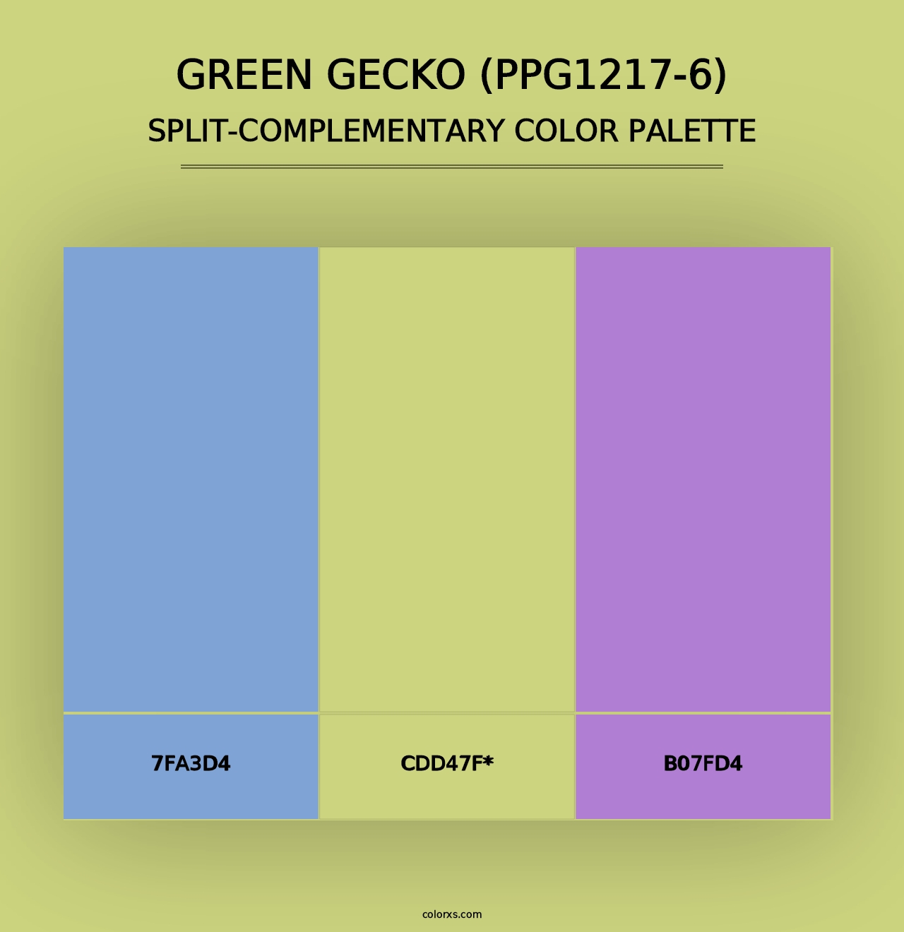 Green Gecko (PPG1217-6) - Split-Complementary Color Palette