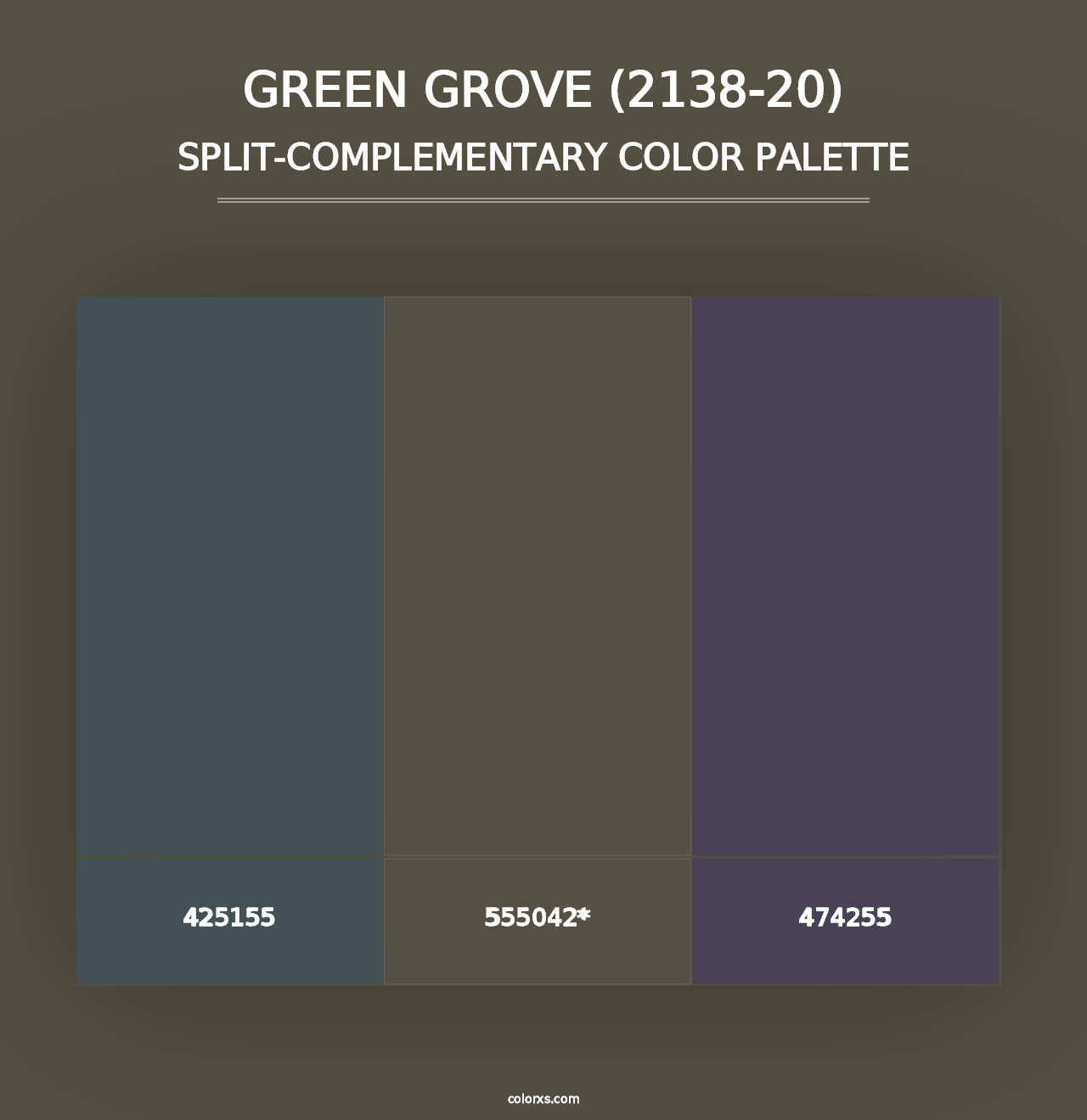 Green Grove (2138-20) - Split-Complementary Color Palette