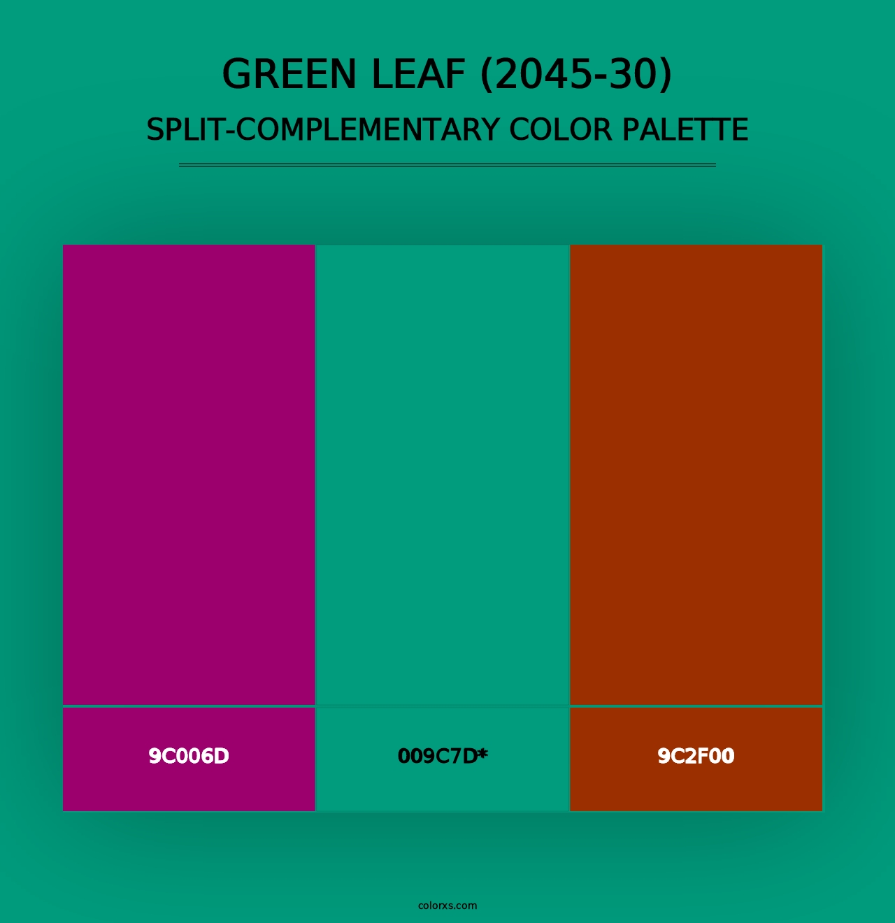 Green Leaf (2045-30) - Split-Complementary Color Palette