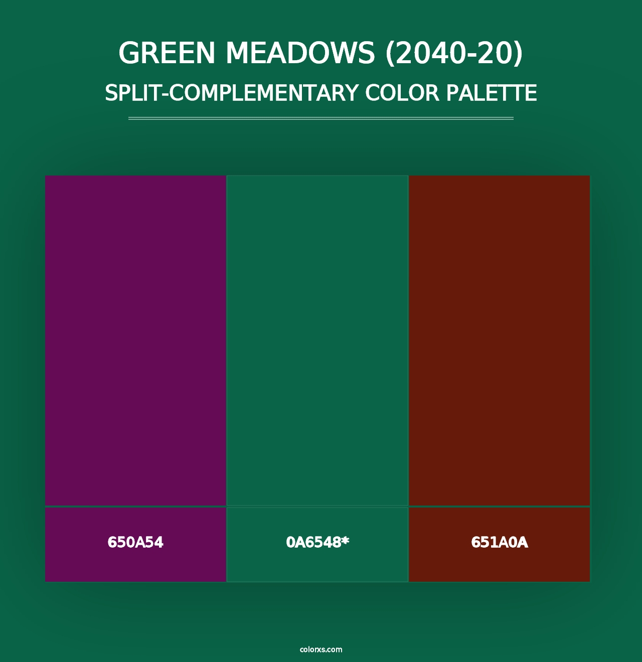 Green Meadows (2040-20) - Split-Complementary Color Palette