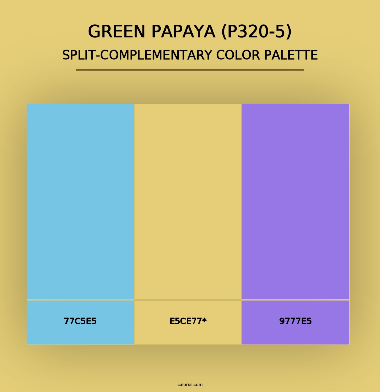 Green Papaya (P320-5) - Split-Complementary Color Palette