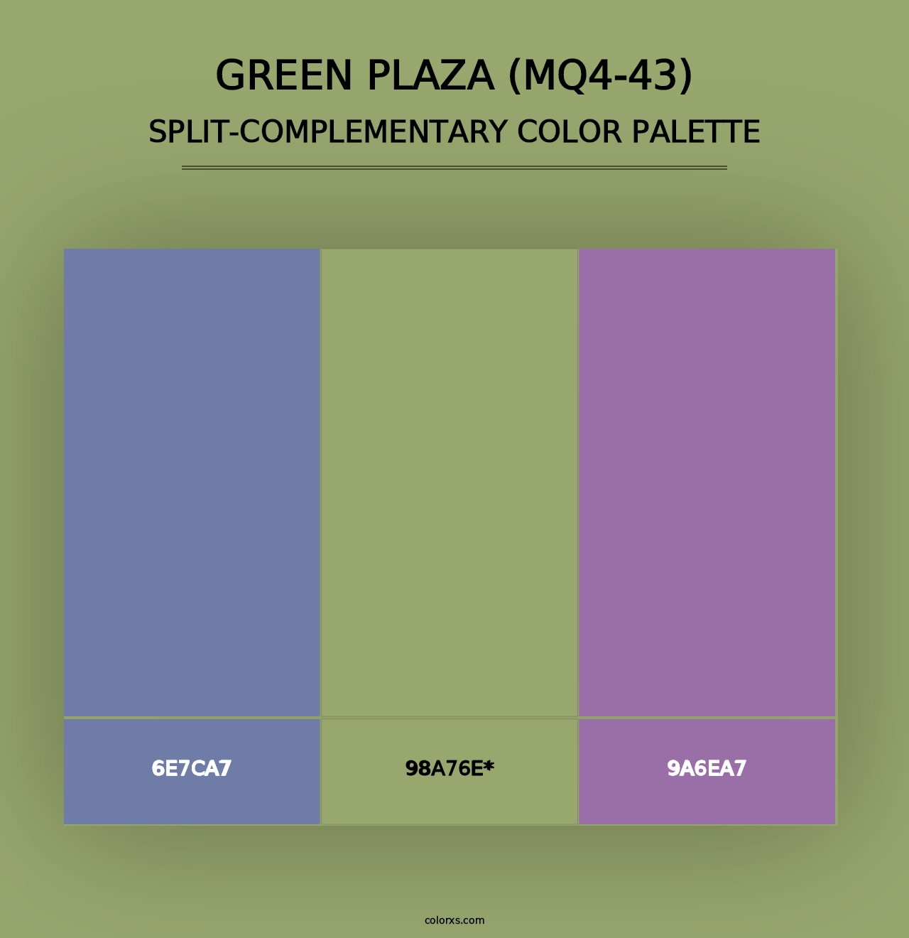 Green Plaza (MQ4-43) - Split-Complementary Color Palette