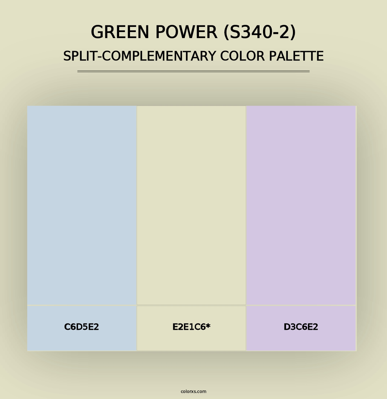 Green Power (S340-2) - Split-Complementary Color Palette