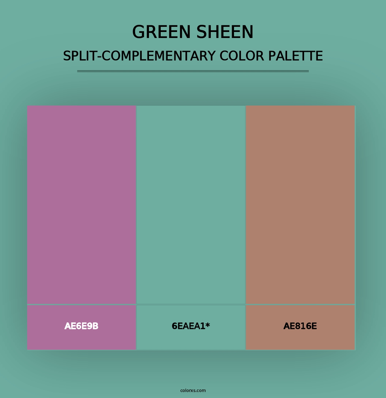 Green Sheen - Split-Complementary Color Palette