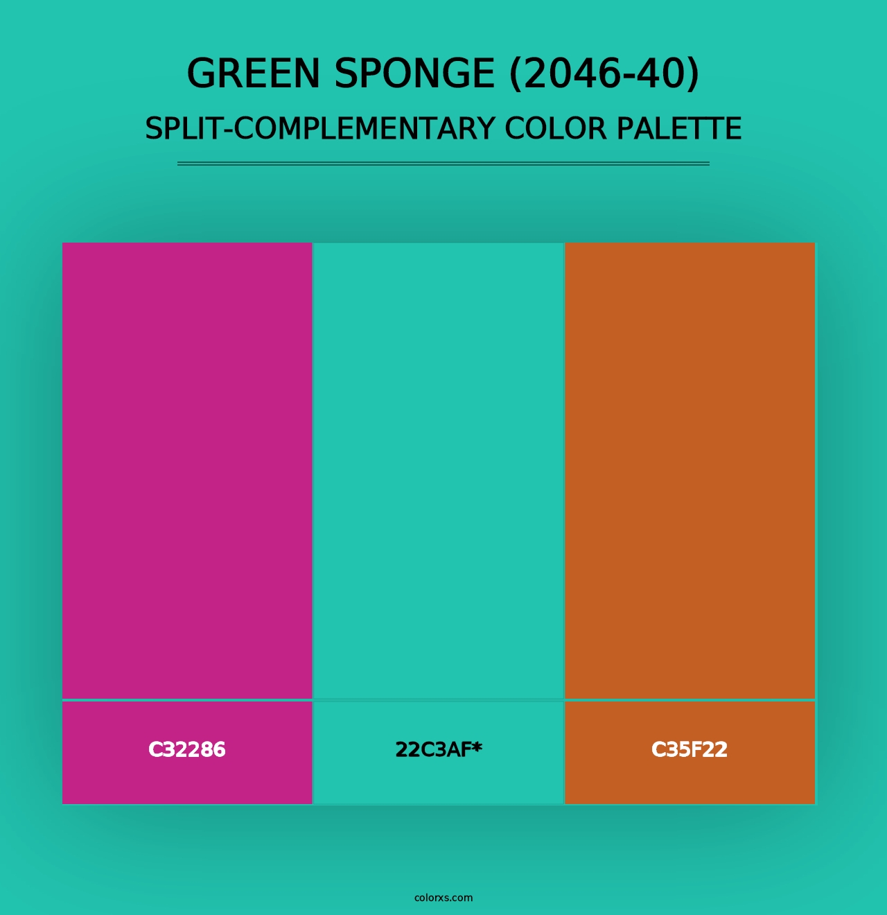 Green Sponge (2046-40) - Split-Complementary Color Palette